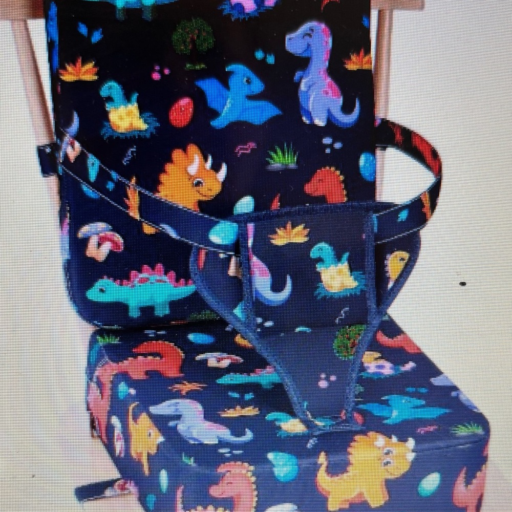 Dinosaur Print Kids Booster Seat for portable use - Picture 2 of 4